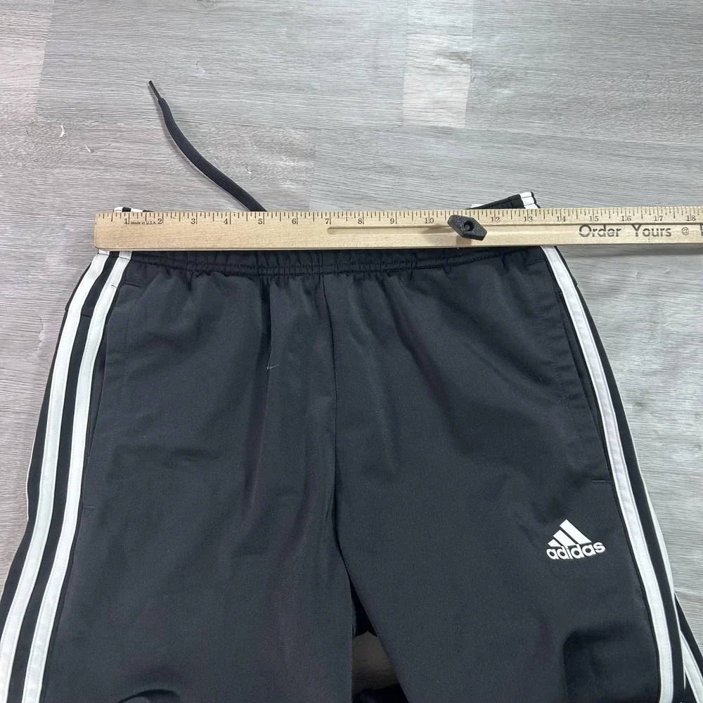 Adidas Primegreen Track Pants Mens Small Black 3 Stripe‎ Elastic Athletic H46110